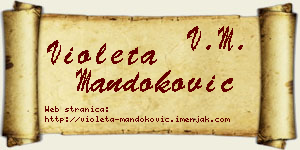 Violeta Mandoković vizit kartica